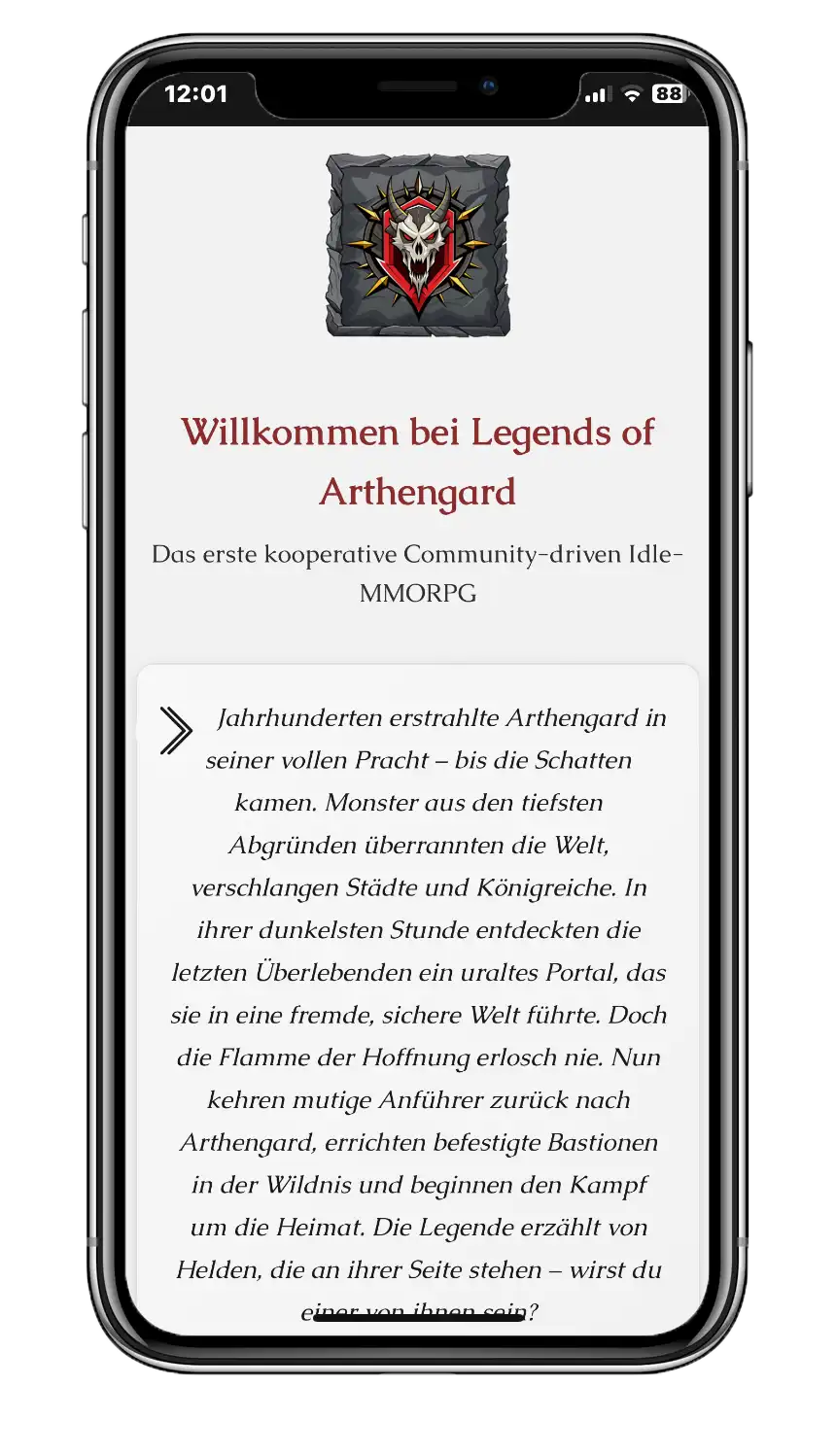 Legends of Arthengard Mobile App
